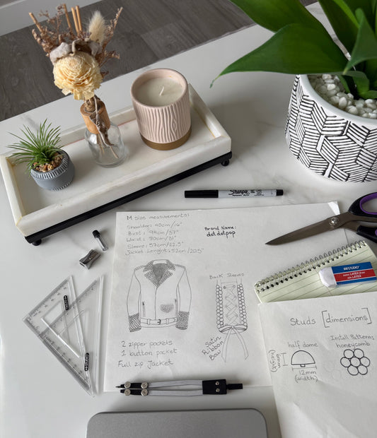 Creating the Dotdotpop biker jacket
